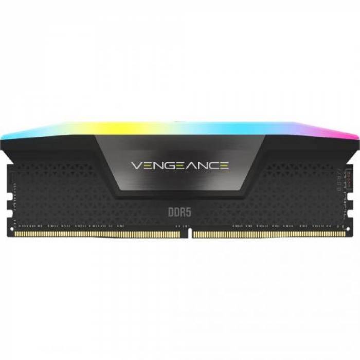 Kit Memorie Corsair Vengeance RGB, 64GB, DDR5-6000MHz, CL40, Dual Channel