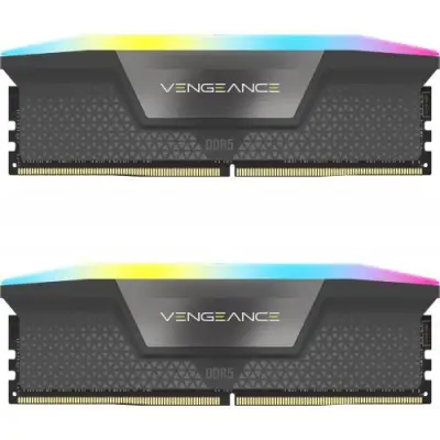 Kit Memorie Corsair Vengeance RGB Grey AMD EXPO 32GB, DDR5-6000MHz, CL36, Dual Channel