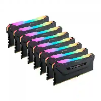 Kit memorie Corsair Vengeance RGB PRO 128GB, DDR4-3200MHz, CL16, Quad Channel