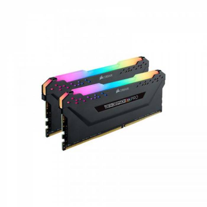 Kit Memorie Corsair Vengeance RGB PRO 32GB, DDR4-3200MHz, CL16, Quad Channel
