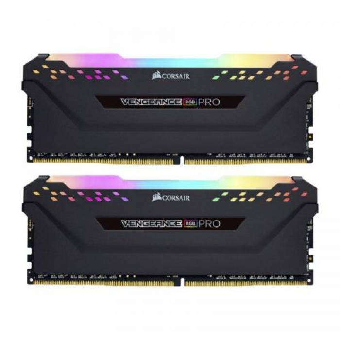 Kit Memorie Corsair Vengeance RGB PRO, 32GB, DDR4-3600MHz, CL18, Dual Channel