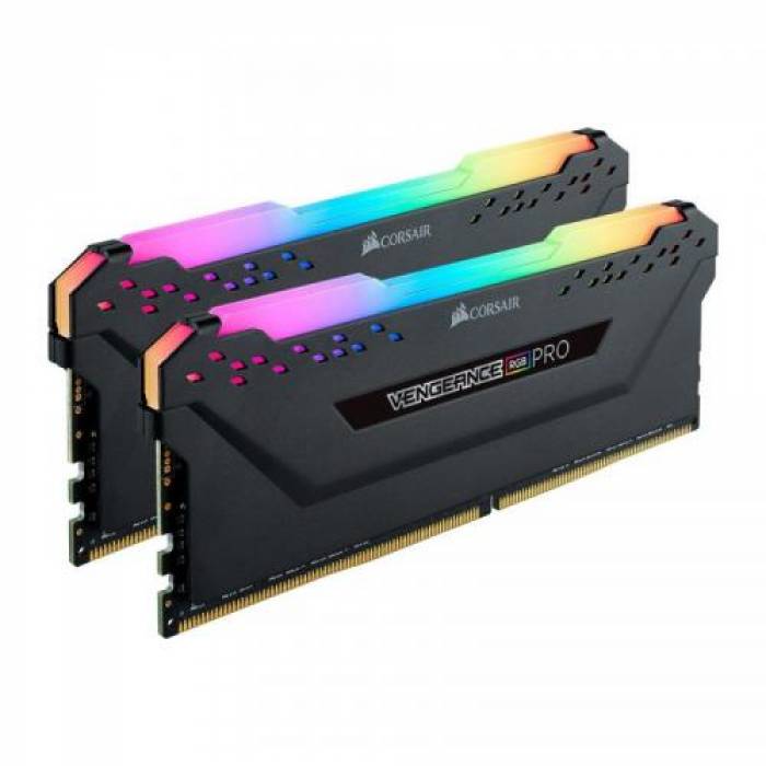 Kit Memorie Corsair Vengeance RGB PRO, 32GB, DDR4-3600MHz, CL18, Dual Channel