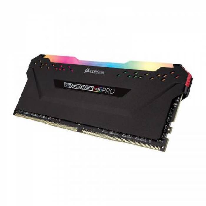 Kit Memorie Corsair Vengeance RGB PRO 64GB, DDR4-3000MHz, CL15, Quad Channel