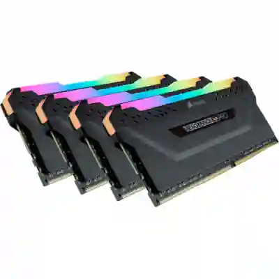 Kit memorie Corsair Vengeance RGB PRO 64GB, DDR4-3200MHz, CL16, Quad Channel