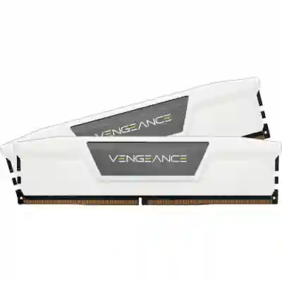 Kit Memorie Corsair Vengeance White 32GB, DDR5-5200MHz, CL40, Dual Channel