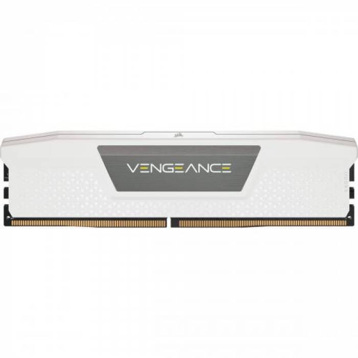 Kit Memorie Corsair Vengeance White 32GB, DDR5-5200MHz, CL40, Dual Channel