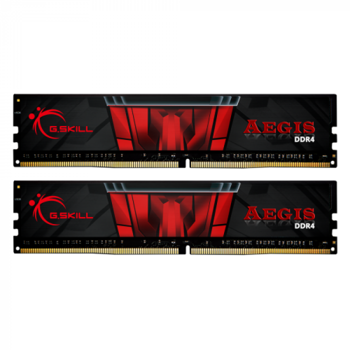 Kit Memorie G.Skill Aegis 8GB, DDR4-2400MHz, CL17, Dual Channel