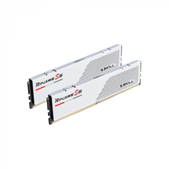 Kit Memorie G.Skill Ripjaws S5 White 32GB, DDR5-5600MHz, CL40, Dual Channel