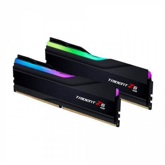 Kit memorie G.SKILL Trident Z5 Black RGB 32GB, DDR5-6000MHz, CL40, Dual Channel