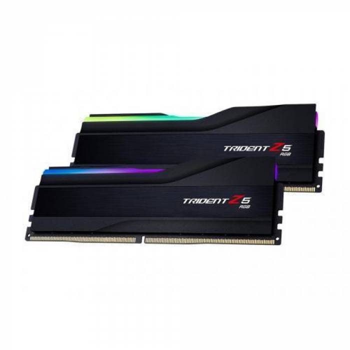 Kit memorie G.SKILL Trident Z5 Black RGB 32GB, DDR5-6000MHz, CL40, Dual Channel