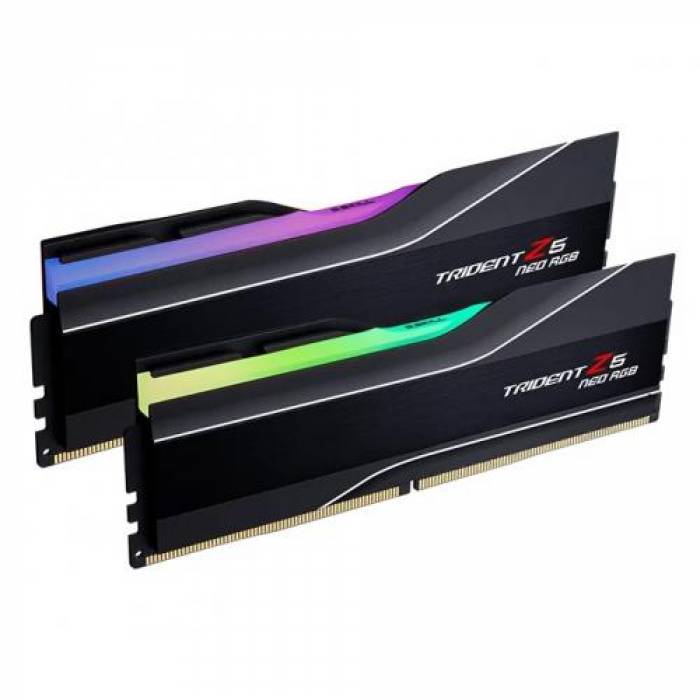 Kit Memorie G.Skill Trident Z5 Neo RGB Black AMD EXPO 64GB, DDR5-6000Mhz, CL32, Dual Channel