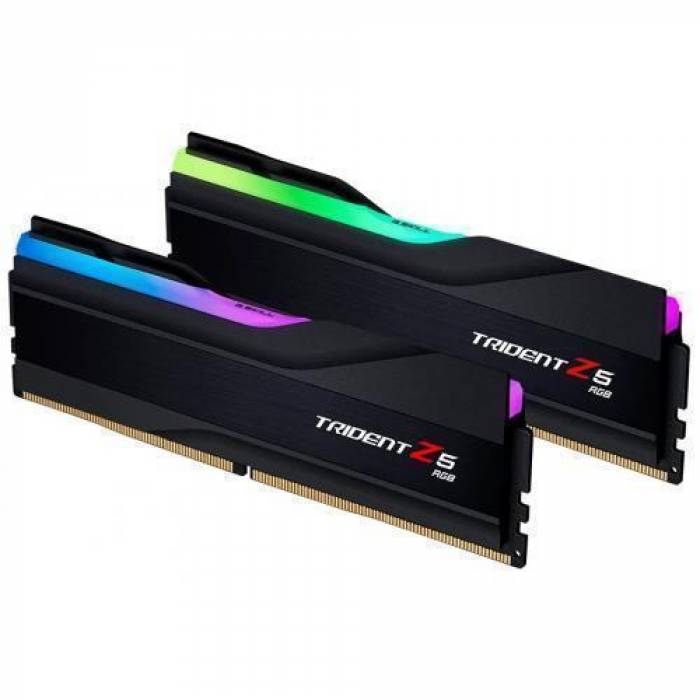 Kit Memorie G.Skill Trident Z5 RGB XMP 3.0 Black 64GB, DDR5-5600Mhz, CL28, Dual Channel