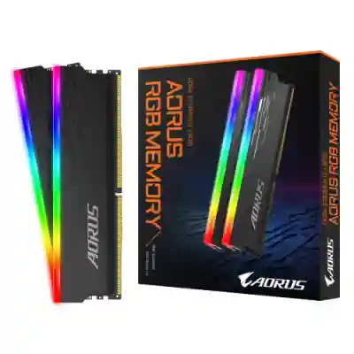 Kit Memorie Gigabyte AORUS RGB 16GB, DDR4-3733MHz, CL18, Dual Channel