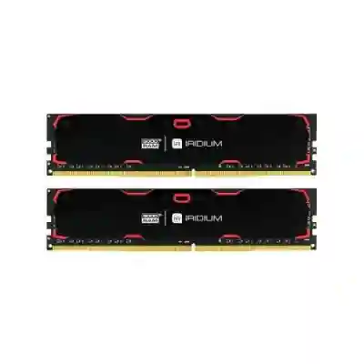 Kit Memorie Goodram IRDM Black 8GB, DDR4-2400MHz, CL17, Dual Channel