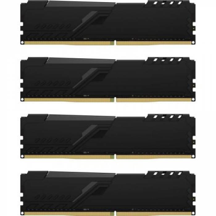 Kit memorie Kingston FURY Beast 128GB, DDR4-3200MHz, CL16, Quad Channel