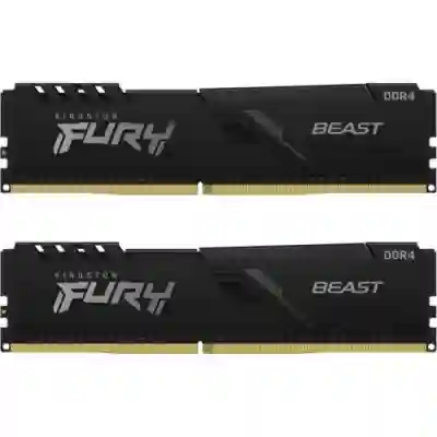Kit memorie Kingston FURY Beast 16GB, DDR4-3733MHz, CL19, Dual Channel