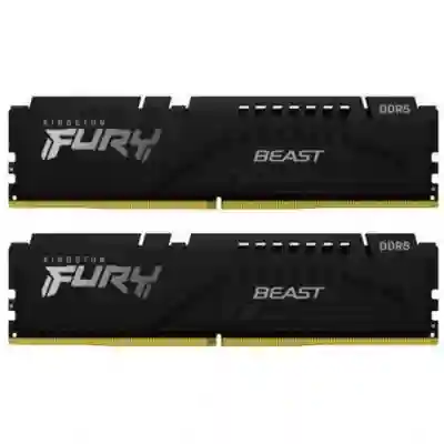 Kit Memorie Kingston Fury Beast 16GB, DDR5-6000Mhz, CL40, Dual Channel