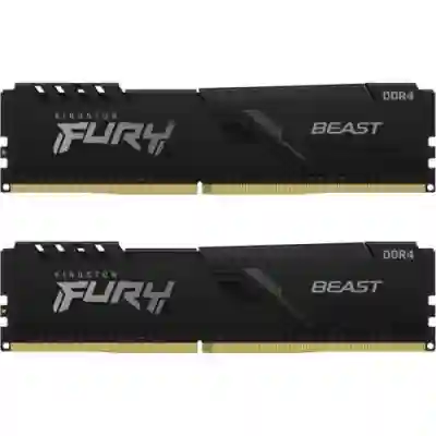 Kit memorie Kingston FURY Beast 32GB, DDR4-3733MHz, CL19, Dual Channel