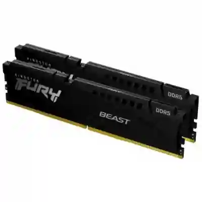 Kit Memorie Kingston FURY BEAST BLACK 32GB, DDR5-4800Mhz, CL38, Dual Channel