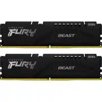 Kit memorie Kingston Fury Beast Black 32GB, DDR5-5600MHz, CL40, Dual Channel