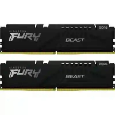 Kit Memorie Kingston Fury Beast Black AMD EXPO, 16GB, DDR5-5600MHz, CL36, Dual Channel