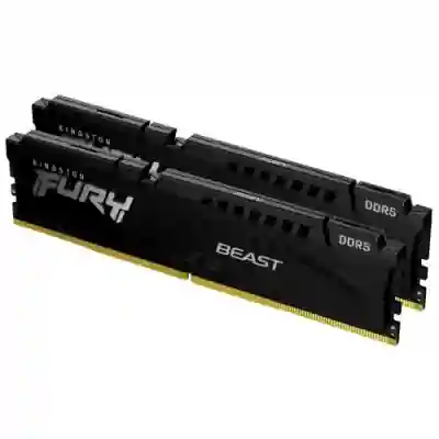 Kit Memorie Kingston Fury Beast Black AMD EXPO, 64GB, DDR5-5600MHz, CL36, Dual Channel