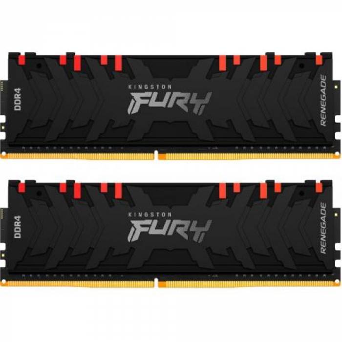 Kit Memorie Kingston FURY Renegade RGB 16GB, DDR4-3200Mhz, CL16, Dual Channel