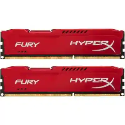 Kit Memorie Kingston HyperX Fury Red Series 8GB, DDR3-1600Mhz, CL10, Dual Channel