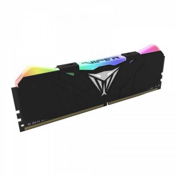 Kit Memorie Patriot Viper RGB Black 16GB, DDR4-3000MHz, CL15, Dual Channel