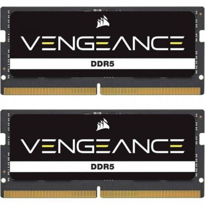 Kit Memorie SO-DIMM Corsair Vengeance 16GB, DDR5-4800MHz, CL40, Dual Channel