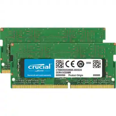 Kit Memorie SO-DIMM Crucial, 8GB, DDR4-2400MHz, CL17, Dual Channel