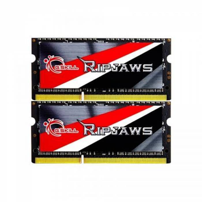 Kit Memorie SO-DIMM G.Skill Ripjaws 8GB, DDR3-1600MHz, CL9, Dual Channel Kit Memorie SO-DIMM G.Skill Ripjaws 8GB, DDR3-1600MHz, CL9, Dual Channel