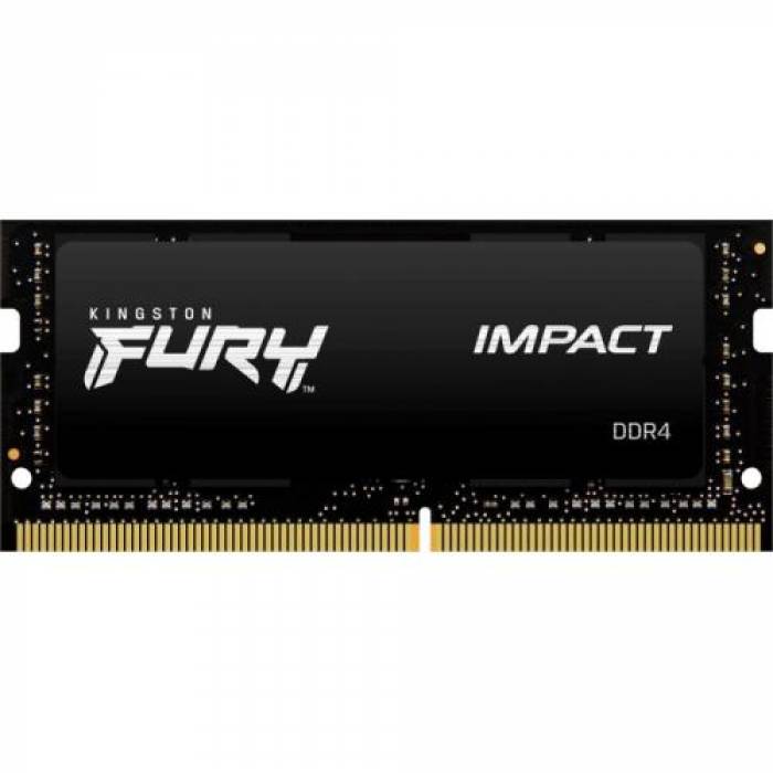 Kit Memorie SO-DIMM Kingston FURY Impact, 32GB, DDR4-2666Mhz, CL16, Dual Channel