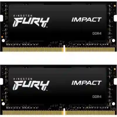 Kit Memorie SO-DIMM Kingston FURY Impact 64GB, DDR4-2666Mhz, CL16, Dual Channel