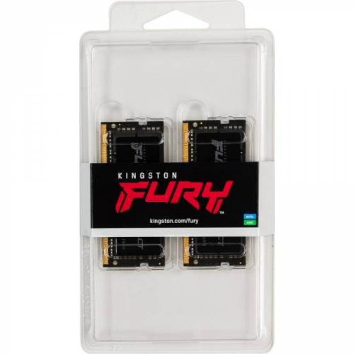 Kit Memorie SO-DIMM Kingston FURY Impact 64GB, DDR4-2666Mhz, CL16, Dual Channel