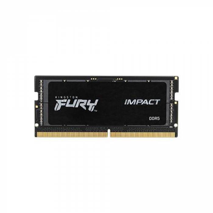 Kit Memorie SO-DIMM Kingston Fury Impact, 64GB, DDR5-5600MHz, CL40, Dual Channel