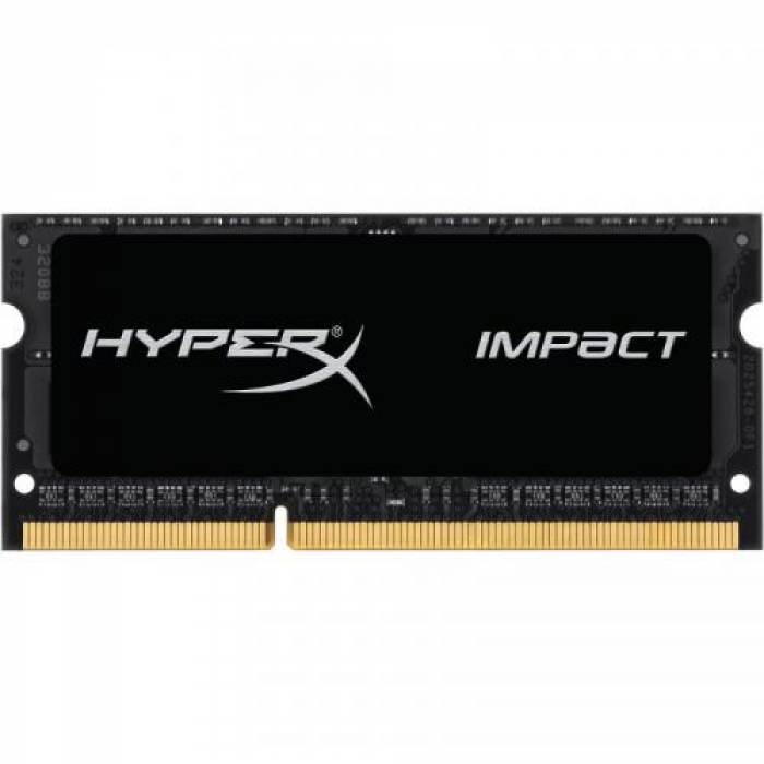Kit Memorie SO-DIMM Kingston HyperX Impact Black 8GB DDR3-1600Mhz, CL9