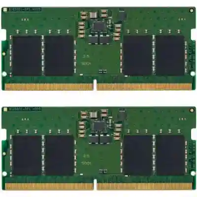 Kit Memorie SO-DIMM Kingston KCP552SS6K2-16, 16GB, DDR5-5200MHz, CL42, Dual Channel