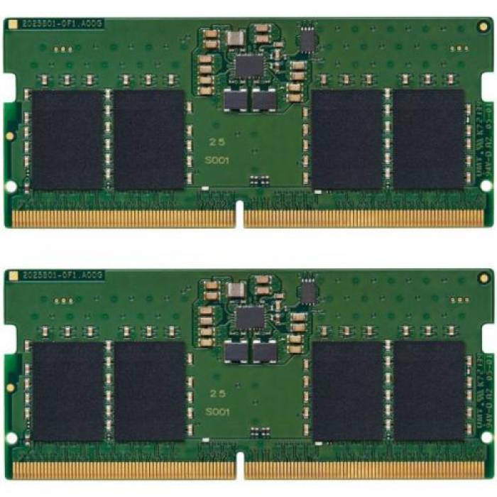 Kit Memorie SO-DIMM Kingston KCP556SS6K2-16, 16GB, DDR5-5600MHz, CL46, Dual Channel