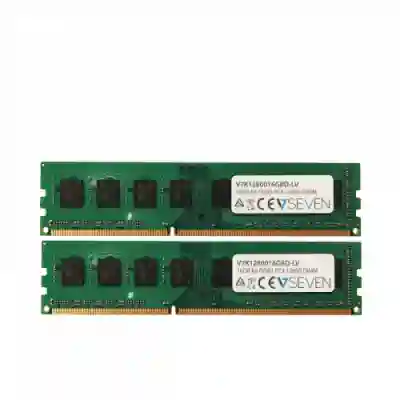 Kit Memorie V7 V7K1280016GBD-LV 16GB, DDR3-1600MHz, CL11, Dual Channel