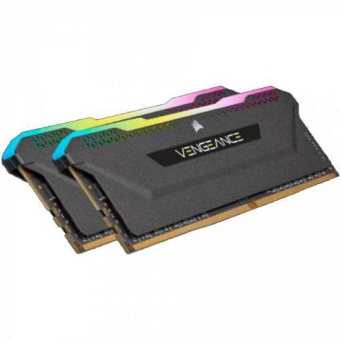 Kit Memorie Vengeance RGB PRO SL 16GB, DDR4-3600MHz, CL16, Dual Channel, AMD Edition