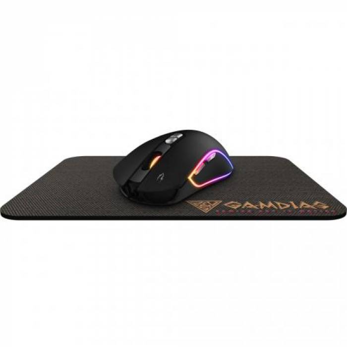 Kit Mouse Optic Gamdias Zeus M3, USB, Black + Mouse Pad Gamdias Nyx E1, Black