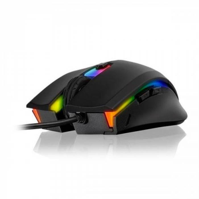 Kit Mouse Optic Thermaltake eSports Talon Elite, RGB LED, USB, Black + Mouse Pad Dasher Mini, Black
