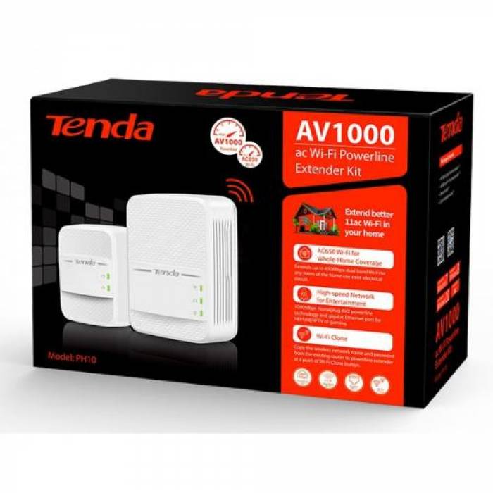 Kit PowerLine Tenda PH10, White