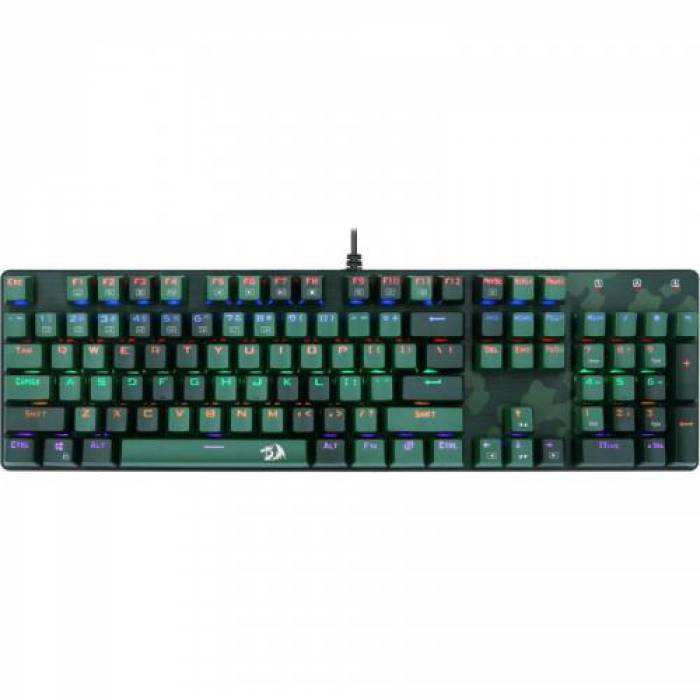 Kit Redragon S108 - Tastatura RGB LED, USB, Black + Mouse optic, RGB LED, USB, Multicolor