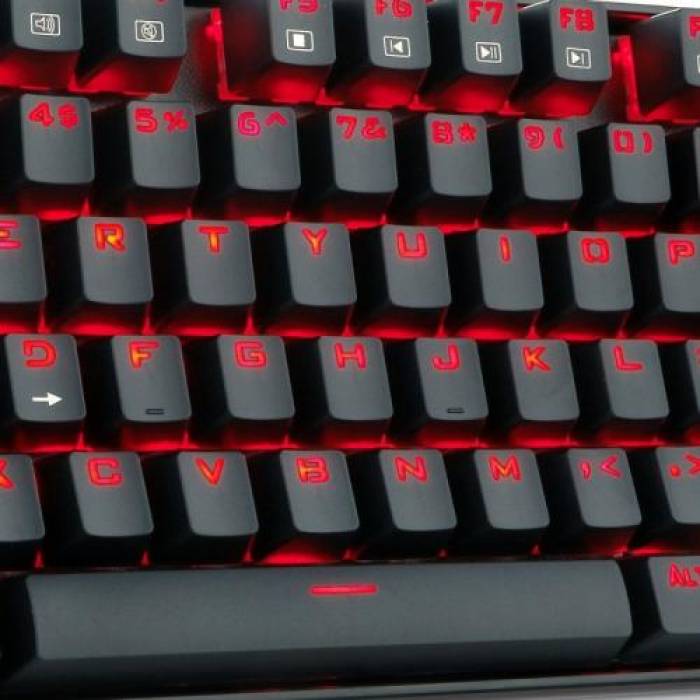 Kit Redragon - Tastatura Kumara, Red LED, USB, Black + Mouse Optic Centrophorus, USB, Black-Red + Mouse Pad Archelon M, Black-Red