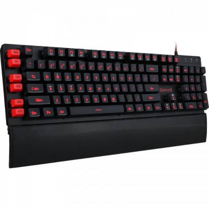 Kit Redragon - Tastatura Yaksa, RGB LED, USB, Black-Red + Mouse Nemeanlion, USB, Black-Red