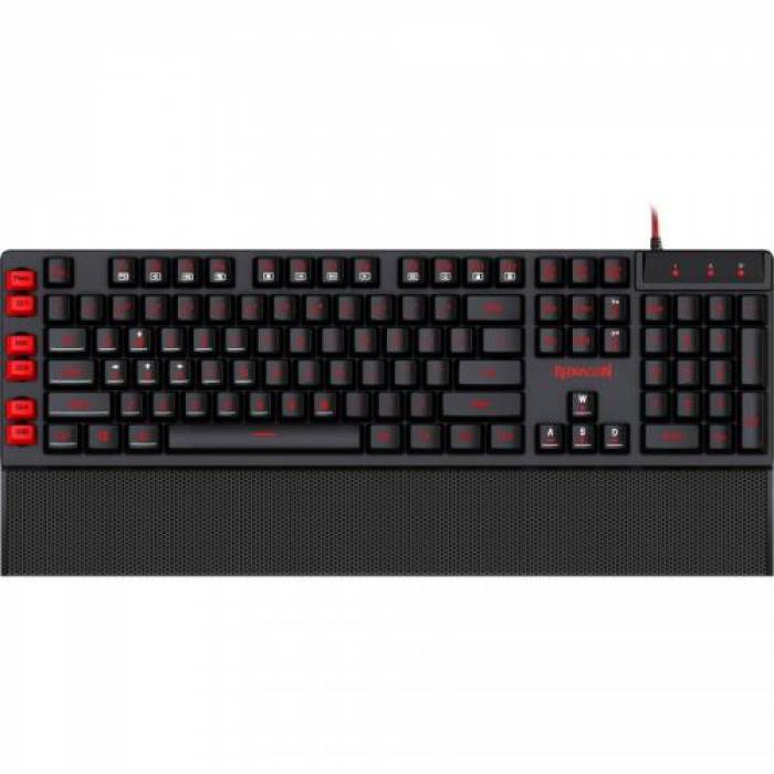 Kit Redragon - Tastatura Yaksa, RGB LED, USB, Black-Red + Mouse Nemeanlion, USB, Black-Red