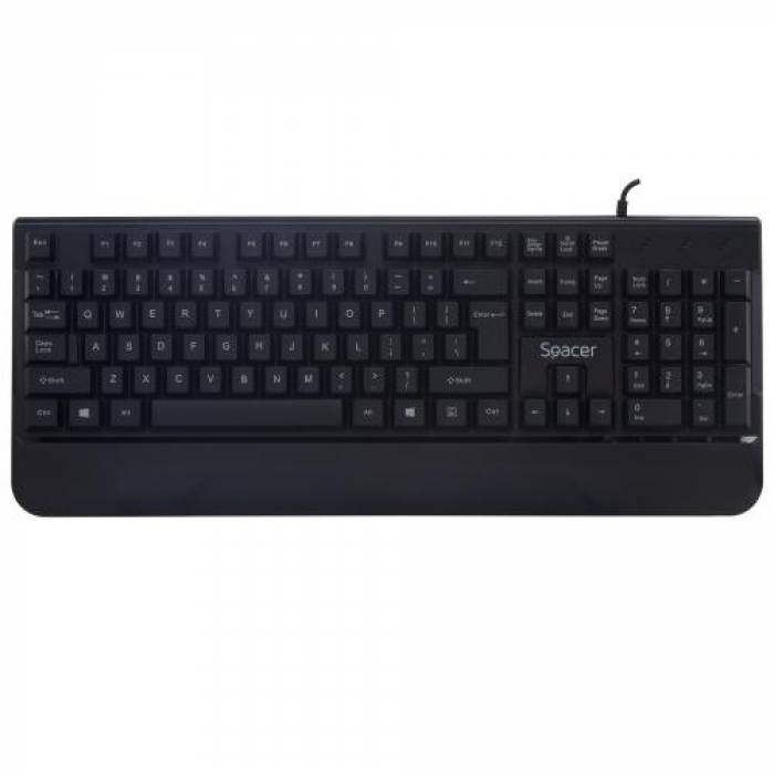 Kit Spacer SPGK-INVICTUS - Tastatura Invictus, RGB LED, USB, Black + Mouse Optic, RGB LED, USB, Black