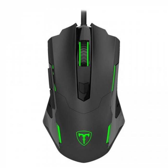 Kit T-Dagger 3 in 1- Tastatura, RGB LED, USB, Black + Mouse Optic, LED, USB, Black + Mouse Pad Lava M, Black